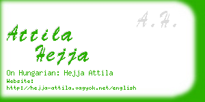 attila hejja business card